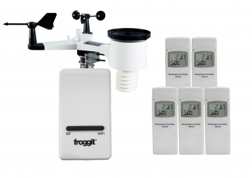 DP1500 Wi-Fi Weather Server USB Dongle incl. 5 x DP50/WH31A & WH3000SE All-in-One outdoor sensor